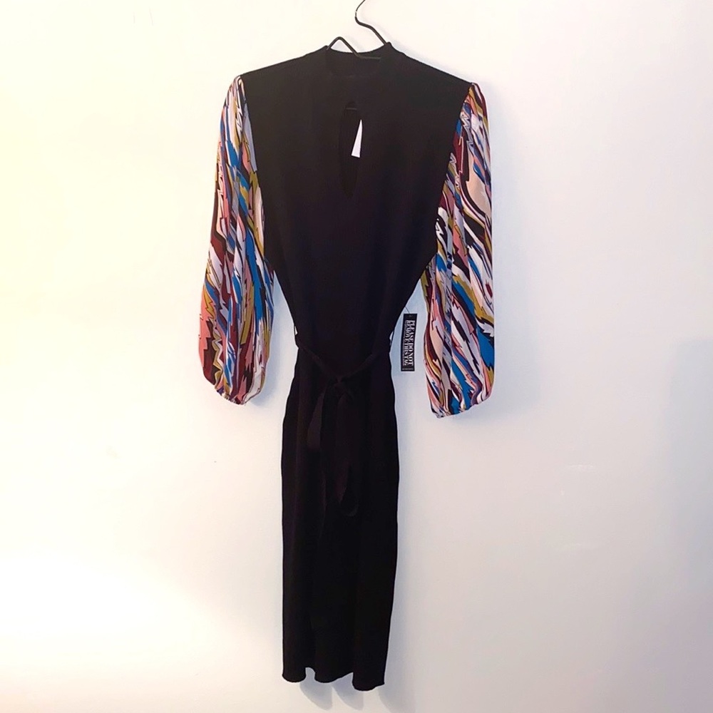 NY&Co Mixed Media Sheath Sweater Dress, Black, SZ XL